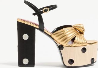 Valentino Garavani Crasher Platform Sandal with Plus de Pois Embroidery 125mm Wo
