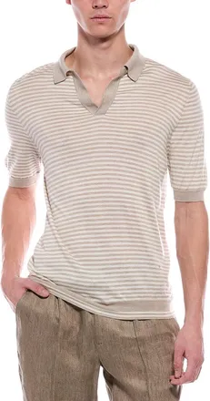 Isaia Cashmere & Silk-Blend Polo Shirt