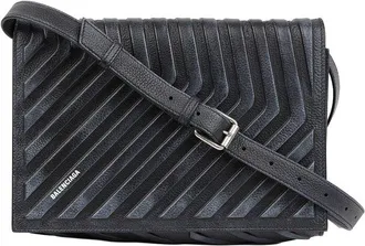 Balenciaga Black Calfskin Car Strap Shoulder Crossbody (Authentic Pre-Loved)