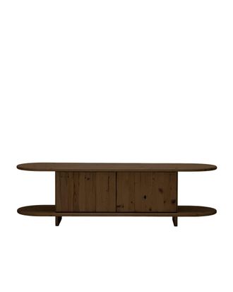 Hannun Muebles de tv de madera de abeto en color marr&oacute;n, 150cm