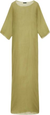 Cortana Zijden Pistache Lange Jurk - Dames - Maxi kleedjes - Groen - S - Chiffon - Kleedjes