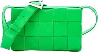 Bottega Veneta Cassette Crossbody Bag Maxi Intrecciato Leather Small (Authentic Pre-Loved)