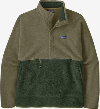 Patagonia Geflochtener Fleece-Pullover mit Stehkragen Retro Pile Half-Snap