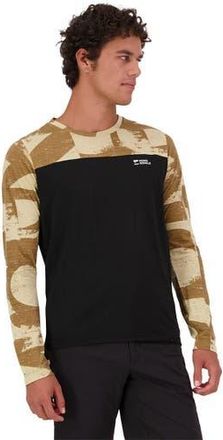 Mons Royale Diversion Merino Long-Sleeve Bike Jersey - Mens in Mr Grunge/black at Nordstrom, Size X-Large