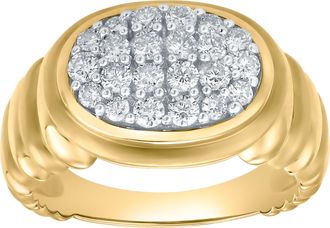 LuvMyJewelry Celeste 0.6 Ct 14K Gold Puff Diamond Ring