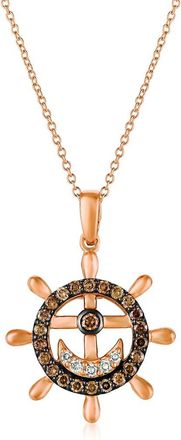 Le Vian Captain Wheel 14K Rose Gold 0.42 Ct. Tw. Diamond Pendant Necklace
