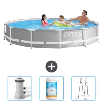 Intex Piscina Prism Frame Redonda - 366x76 Cm - 6-piezas Scb84