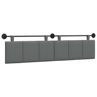 vidaXL Cabecero Colgante Gris Oscuro Tela Vidaxl