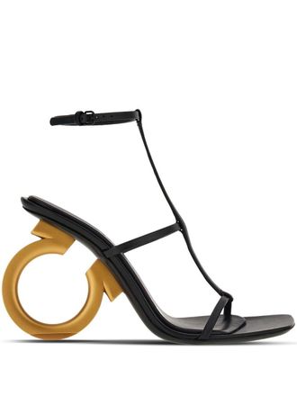 Ferragamo Sandali con tacco Aglalia Gancini - Nero