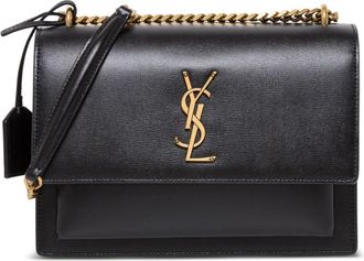 Saint Laurent Black Sunset Medium Shoulder Bag