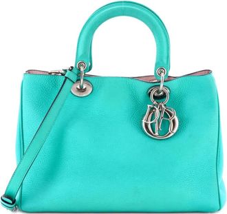 Dior Diorissimo Pebbled Leather Medium tote bag - Verde