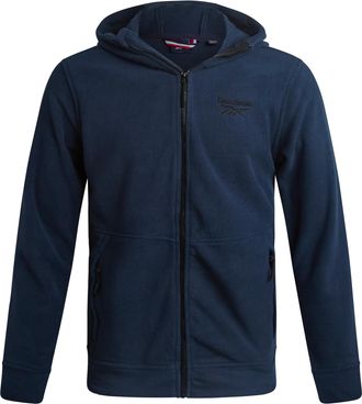Reebok Mens Fleece Jacket - Lightweight Polar Fleece Zip Up Winter Jackets for Men - Gym Workout Running Outdoor Mens Jacket, Navy, XL