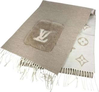 Louis Vuitton Pre-owned Vintage Sjaal - Dames - Vintage Accessoires - Beige - ONE Size - Kasjmier - Vintage