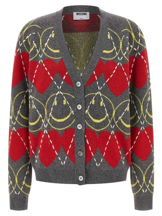 Moschino Multicolor Wool Womens Cardigan