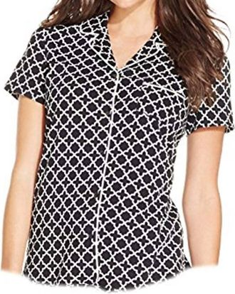 Nautica Knit Pajama Top In Otb True Black