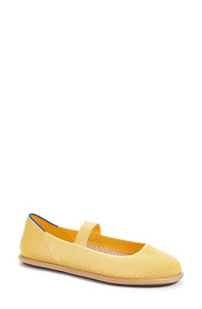 Rothy's Cruiser Mary Jane Flat in Sunbeam Raffia-Knit at Nordstrom, Size 11.5