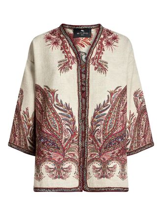 Etro paisley-patterned top - women - Polyester - OS - Neutrals