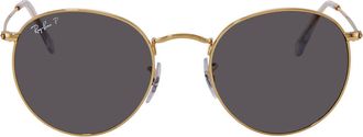 Ray-Ban Round Metal Polarized Black Unisex Sunglasses RB3447 919648 53