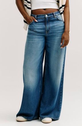 Guess Wide Leg Baggy Jeans in Navy at Nordstrom, Size 24 X 32