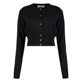 Vivienne Westwood Cardigans, female, Black, Size: L Bea Cropped Cardi