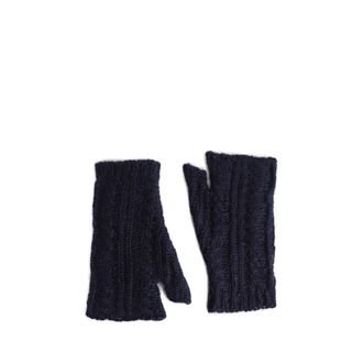 Ann Demeulemeester Reier Cable Knit Ladder Stitch Gauntlets