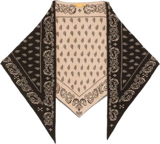Guest In Residence Sciarpa bandana con stampa paisley - Marrone
