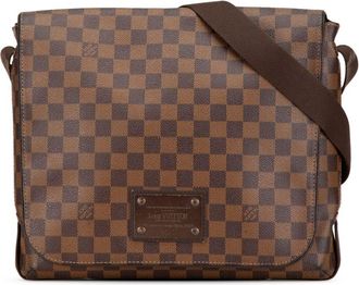Louis Vuitton 2011 Damier Ebene Brooklyn MM crossbody bag - women - Canvas - One Size - Brown
