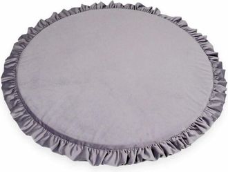 OEM Alfombra De Juego Para Ni&ntilde;os Redonda De 100cm Con Volantes, Terciopelo Lila