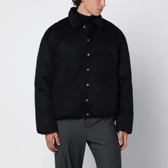 Soft Goat Piumino in lana e cashmere nero