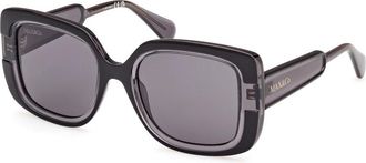 Max & Co. Stijlvolle Zonnebril Mo 0096 Zwart - Dames - Zonnebrillen - Zwart - 52 MM - Accessoires
