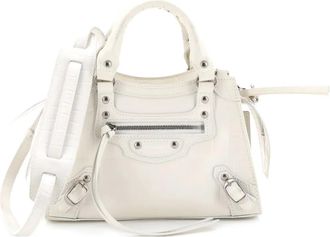 Balenciaga Neo Classic City Bag Crocodile Embossed Leather Mini crossbody bag - Wit
