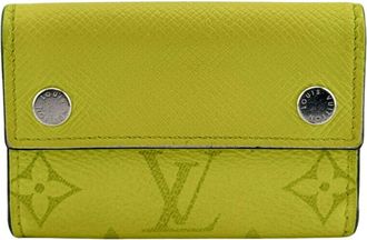 Louis Vuitton Yellow Leather Wallet (Tri-Fold) (Pre-Owned)