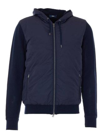 Herno Nylon And Pique Knit Cardigan