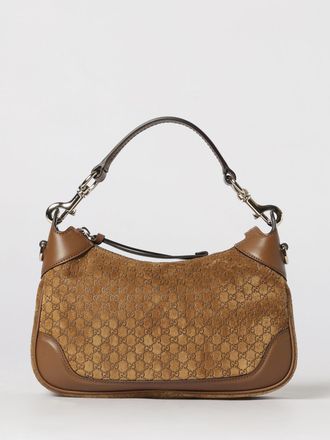 Gucci Borsa Gucci in camoscio con monogram GG impresso