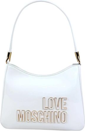 Love Moschino Pu Lucido Hobo - Dames - Schoudertassen - Wit - ONE Size - Tassen