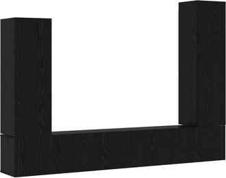 vidaXL Vidaxl - tv Cabinet Set Wall-mounted 4 pcs Black oak 30.5 x 30 x 110 cm