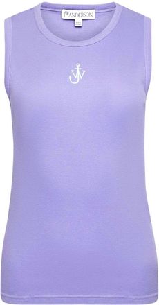 J.W.Anderson Top met geborduurd logo - Paars