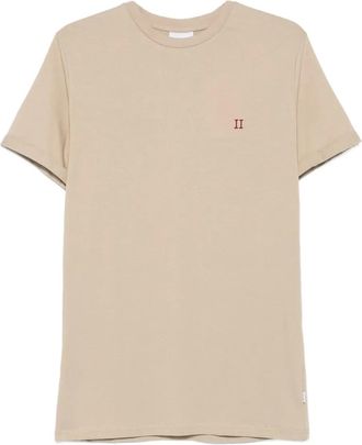 Les Deux Norregaard Contrast organic-cotton T-shirt - Neutrals