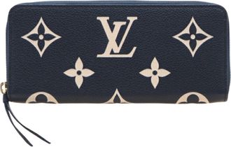 Louis Vuitton Empreinte Bicolor Navy Leather Long Wallet (Bi-Fold) (Pre-Owned)