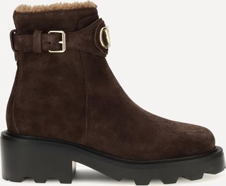 Valentino Garavani Stivaletti in pelle con logo VLogo Signature Woman 36.5