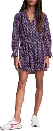Rag & Bone Carly Long Sleeve Silk Shirt Dress in Redmult at Nordstrom Rack, Size Small