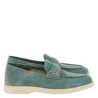 Ferragamo Suede Gancini Loafers, Size 7 C