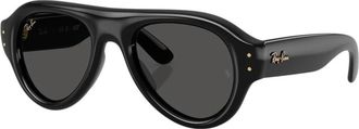 Ray-Ban Aviator Puffer - Heren - Zonnebrillen - Zwart - 50 MM - Nylon - Accessoires