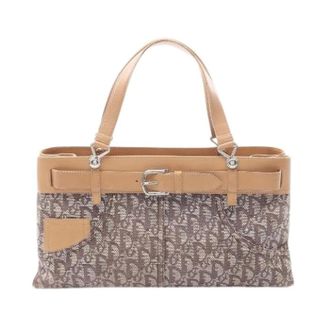 Dior Pre-owned Handbags, female, Brown, Size: ONE SIZE Pre-owned Trotter Canvas Leather Handbag