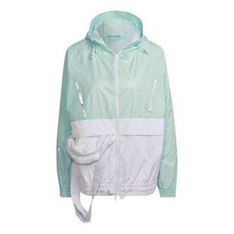 adidas (WMNS) adidas Sports Hooded Zipper Frozen Green Jacket HD9129