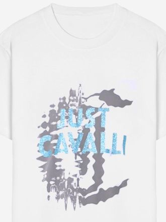 Just Cavalli Logo-Print Cotton T-Shirt - White