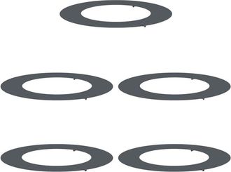 vidaXL Vidaxl - Anillos Planos Para &Aacute;rboles 5 Pcs Antracita &Oslash;50 / 80 Cm Acero
