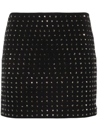 Sportmax studded mini skirt - women - Polyester/Elastane/Polyamide/Acetate/Polyester - S - Black