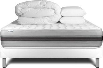 VITALIT Pack Colch&oacute;n Blanco Muelles Y Viscoel&aacute;stica 200 X 200