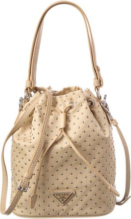 Prada Vela & Leather Bucket Bag